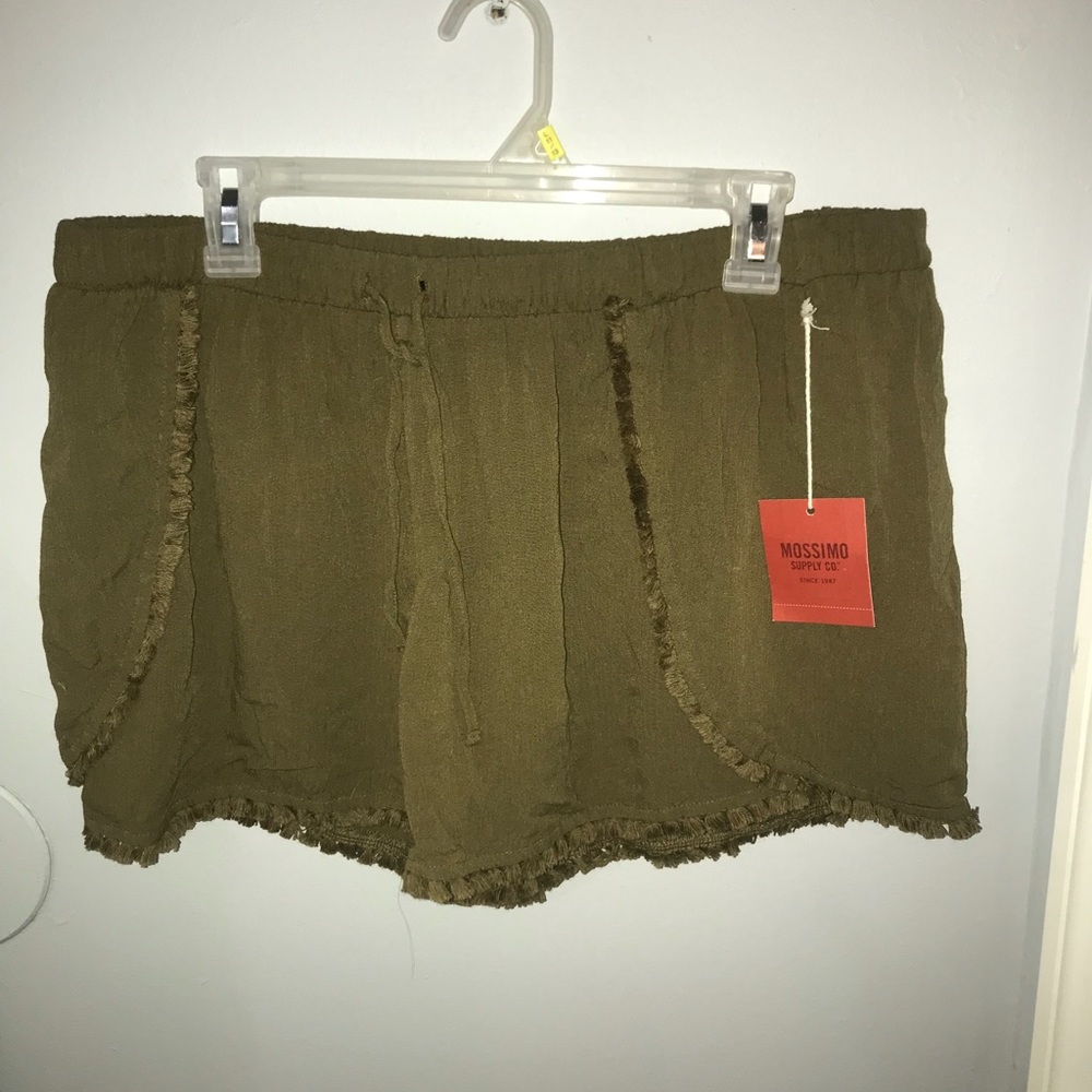 Army Green Parachute Shorts